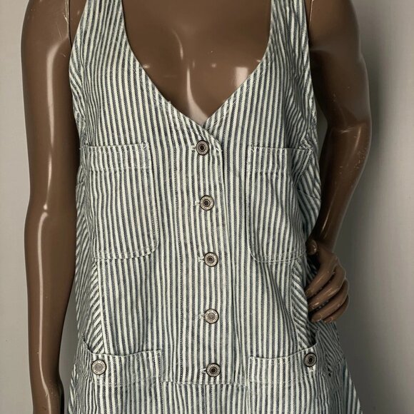 Free People Women’s Bendita Striped Sleeveless Midi Dress – Navy Blue/White – S - Picture 10 of 11